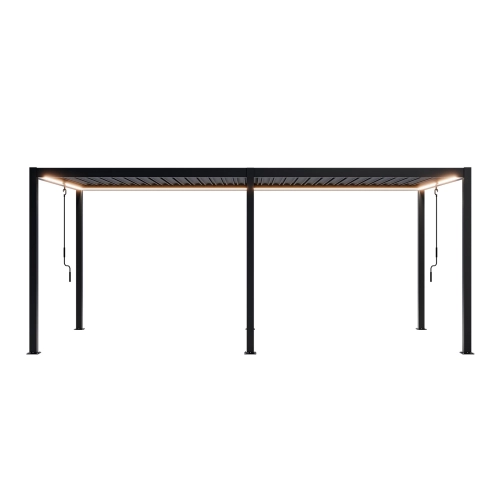 Pergola ogrodowa tarasowa aluminiowa NORDVIC Skyline LED Light 3 x 6 m Antracyt